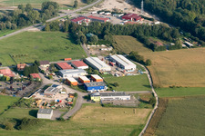 Vue aérienne de Beinheim dans le département Bas Rhin, France