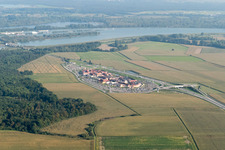 Vue oblique de Centre commercial à Roppenheim dans le département Bas Rhin, France