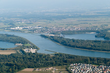 Vue aérienne de Drusenheim dans le département Bas Rhin, France