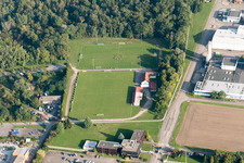 Vue d'oiseau de Drusenheim dans le département Bas Rhin, France