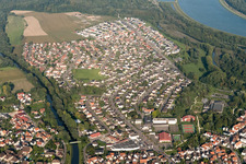 Drusenheim dans le département Bas Rhin, France vue du ciel