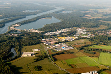 Enregistrement par drone de Quartier Freistett in Rheinau dans le département Bade-Wurtemberg, Allemagne
