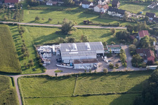 Vue aérienne de Site de l'usine de tri des déchets et du recyclage de FISCHER GmbH à Wagshurst à le quartier Wagshurst in Achern dans le département Bade-Wurtemberg, Allemagne