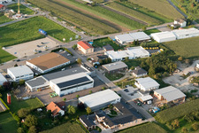 Vue oblique de Zone commerciale de la Südstraße à le quartier Urloffen in Appenweier dans le département Bade-Wurtemberg, Allemagne