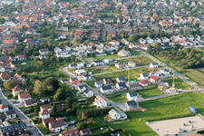 Vue aérienne de Nouvelle zone de développement sud à le quartier Urloffen in Appenweier dans le département Bade-Wurtemberg, Allemagne