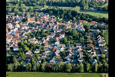 Quartier Billigheim in Billigheim-Ingenheim dans le département Rhénanie-Palatinat, Allemagne vue d'en haut