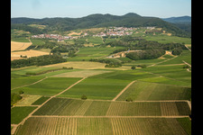 Quartier Gleiszellen in Gleiszellen-Gleishorbach dans le département Rhénanie-Palatinat, Allemagne du point de vue du drone