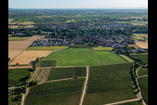 Quartier Mühlhofen in Billigheim-Ingenheim dans le département Rhénanie-Palatinat, Allemagne d'en haut