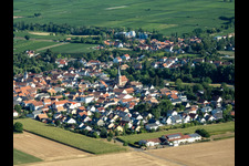 Quartier Mühlhofen in Billigheim-Ingenheim dans le département Rhénanie-Palatinat, Allemagne vue d'en haut