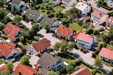 Vue oblique de Lessingstr à Steinweiler dans le département Rhénanie-Palatinat, Allemagne