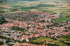 Vue aérienne de De l'ouest à Rülzheim dans le département Rhénanie-Palatinat, Allemagne