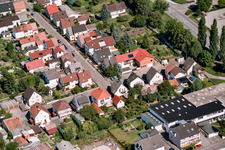 Vue aérienne de Südendstrasse Lindenstr à Kandel dans le département Rhénanie-Palatinat, Allemagne
